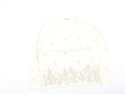 Womens UK Size 14 Berkertex Ivory Pullover Jumper