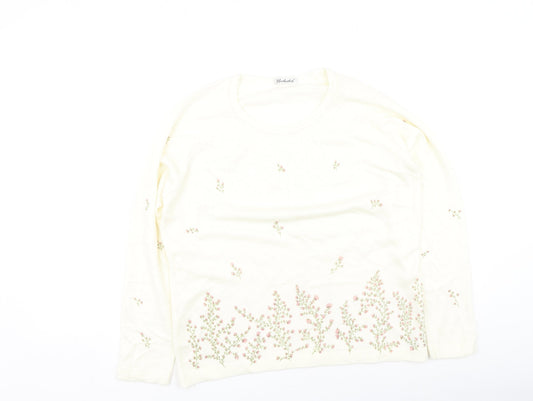 Womens UK Size 14 Berkertex Ivory Pullover Jumper
