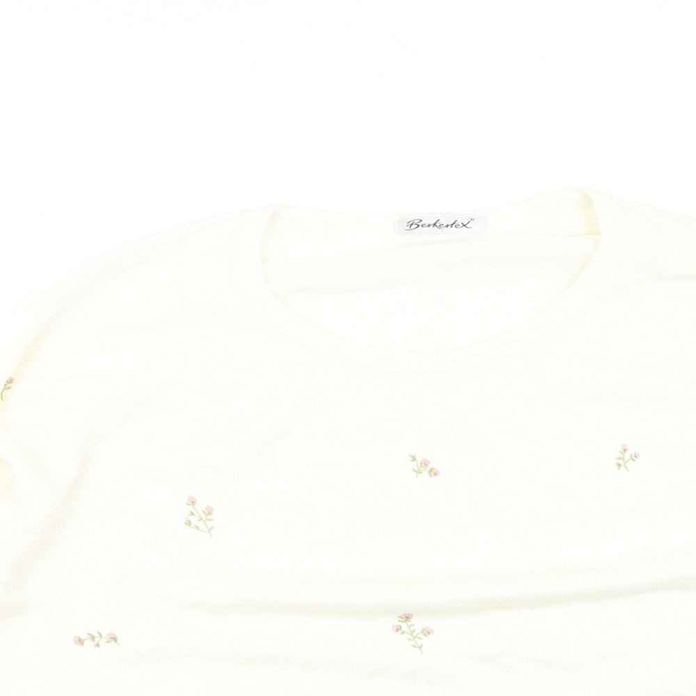 Womens UK Size 14 Berkertex Ivory Pullover Jumper