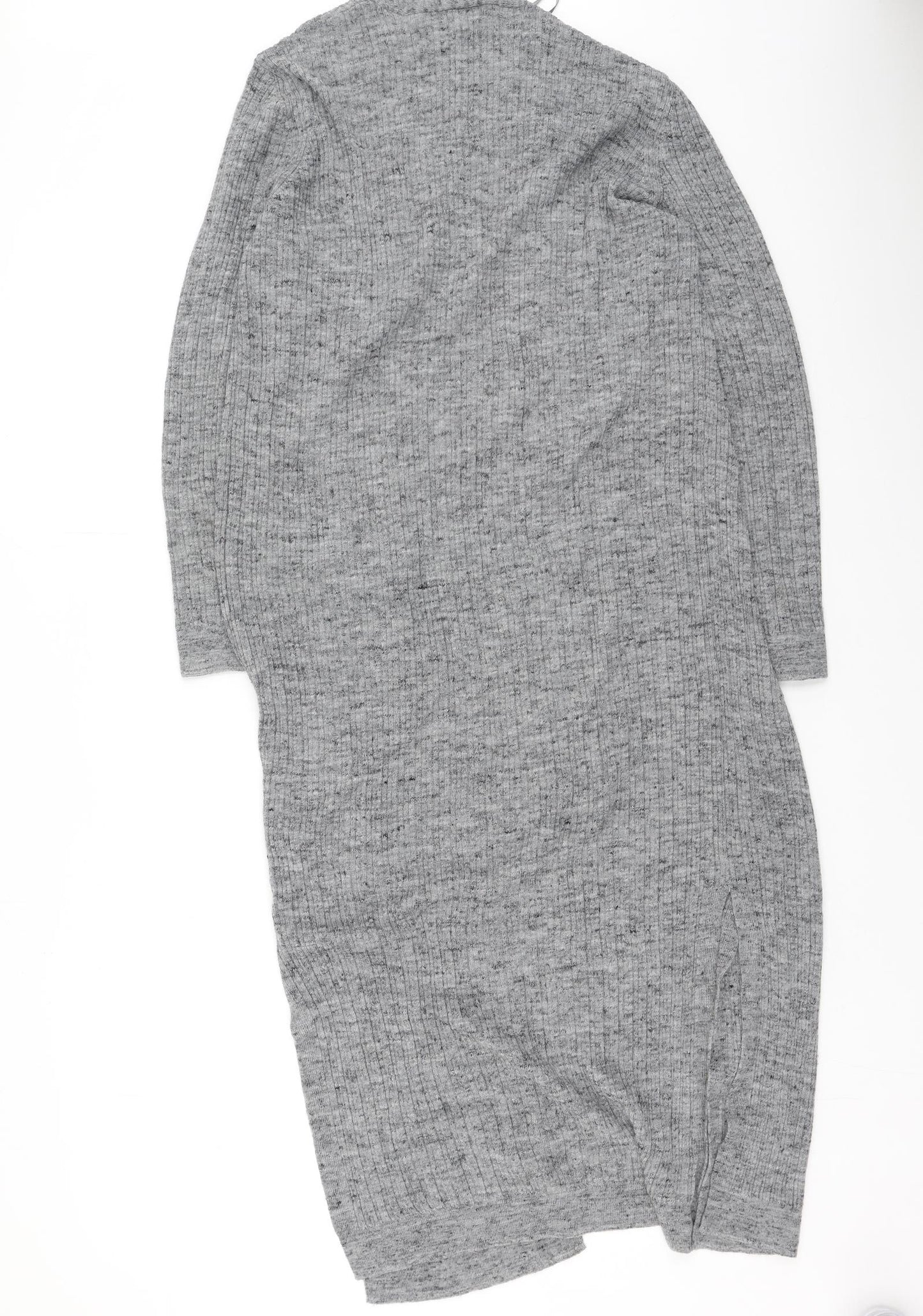 F&F Womens Grey V-Neck  Acrylic Cardigan Jumper Size M