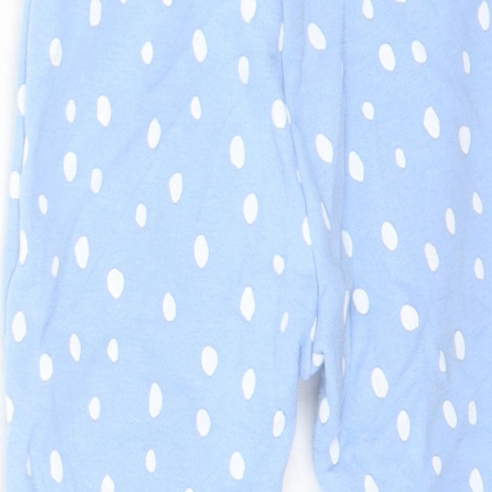 Dunnes Stores Baby Blue Spotted Cotton Jogger Trousers Size 6-9 Months