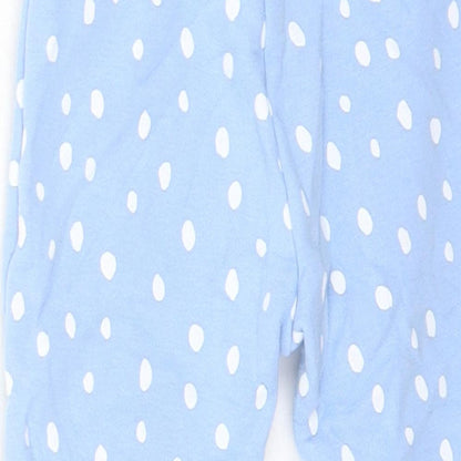 Dunnes Stores Baby Blue Spotted Cotton Jogger Trousers Size 6-9 Months