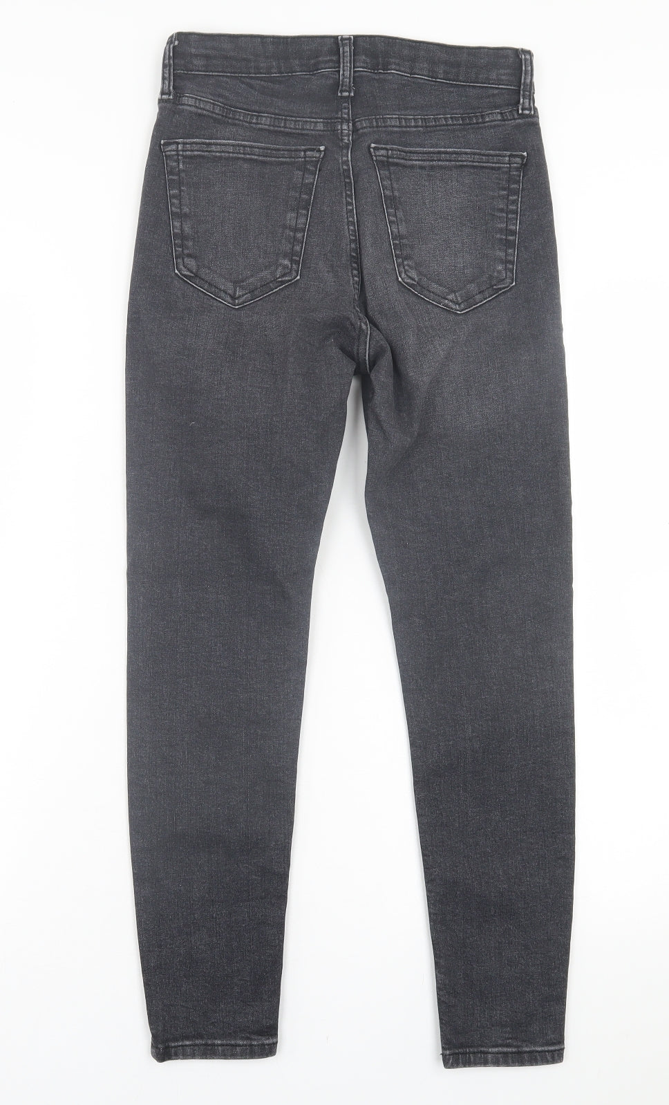 Topshop Womens Black  Cotton Skinny Jeans Size 26 in L30 in Regular Button