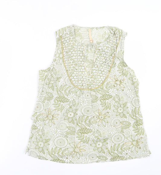 Womens UK Size 14 River Island Green Basic Tank