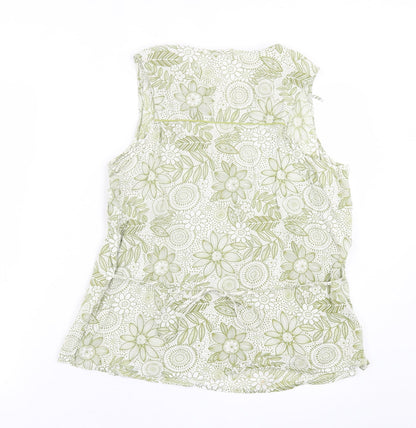 Womens UK Size 14 River Island Green Basic Tank