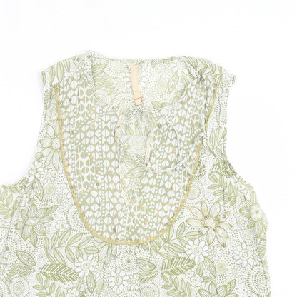 Womens UK Size 14 River Island Green Basic Tank