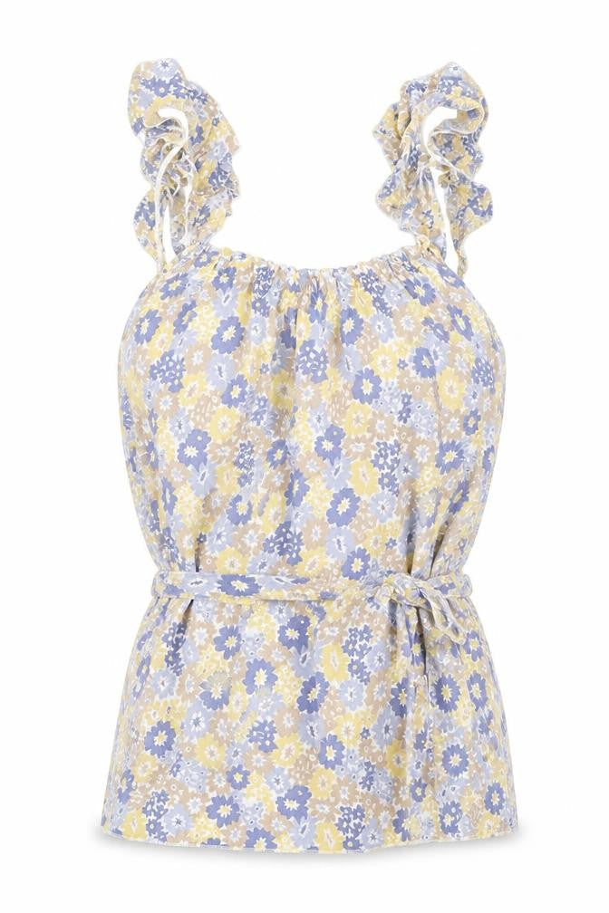 Womens UK Size 8 Topshop Yellow Basic Tank