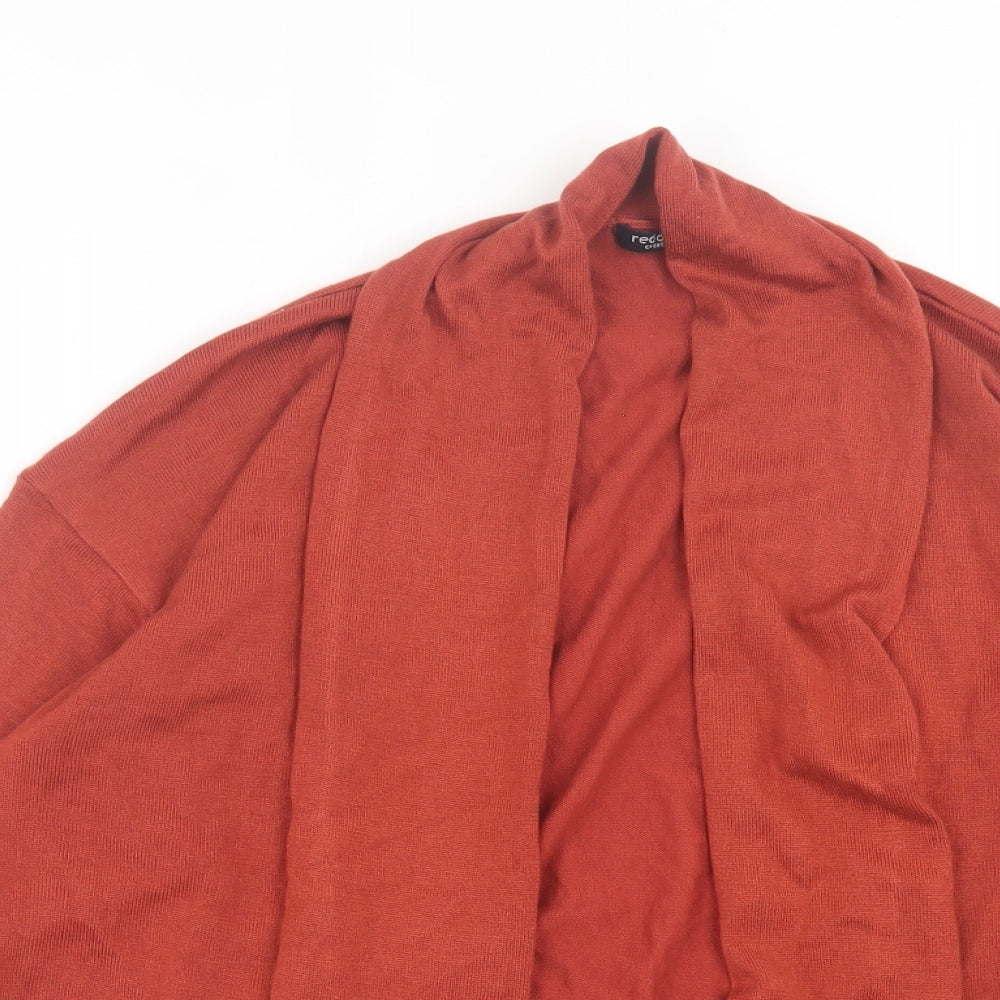 La Redoute Womens Red V-Neck  Acrylic Cardigan Jumper Size 10