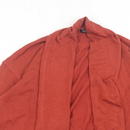 La Redoute Womens Red V-Neck  Acrylic Cardigan Jumper Size 10