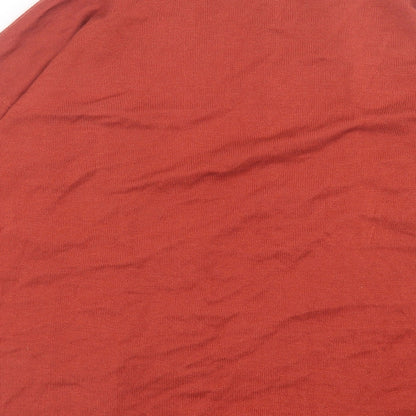 La Redoute Womens Red V-Neck  Acrylic Cardigan Jumper Size 10