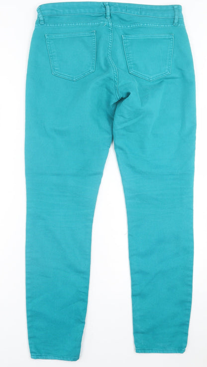 Gap Womens Blue  Cotton Skinny Jeans Size 30 in L32 in Regular Button