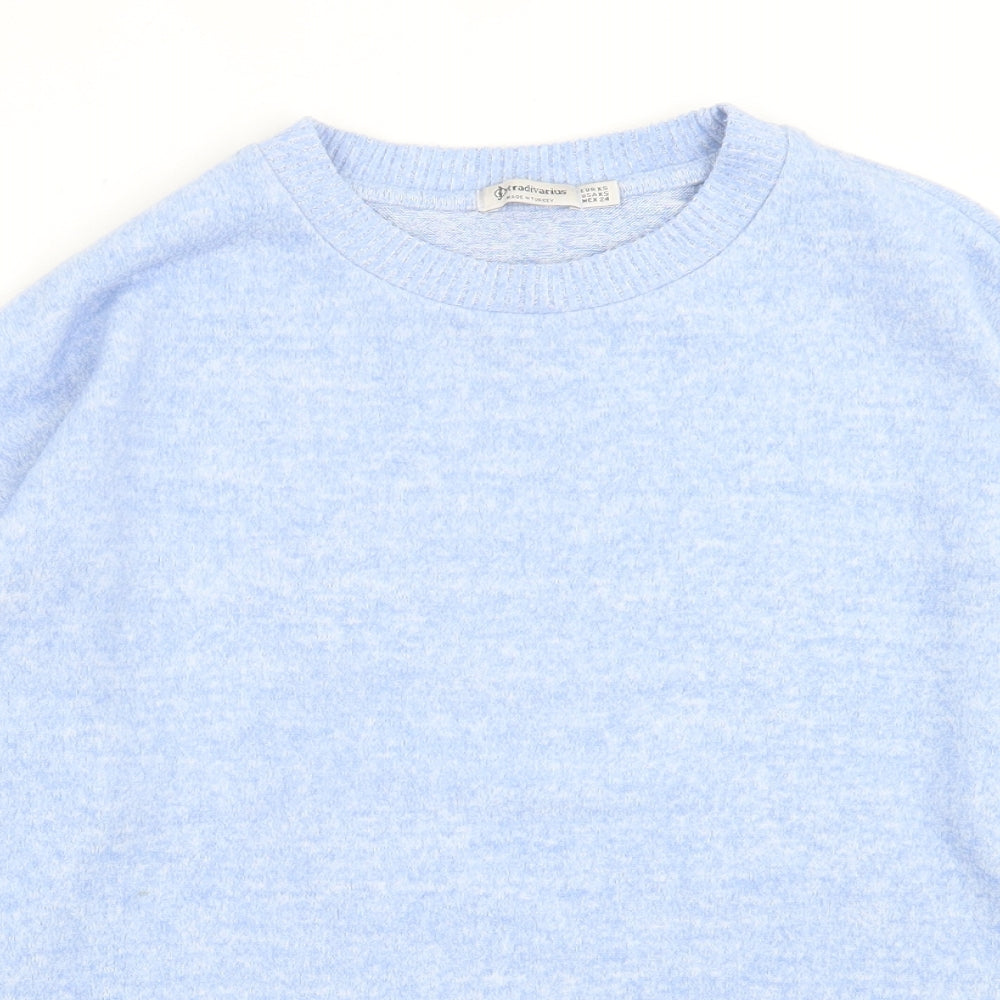 Womens UK Size XS Stradivarius Blue Pullover Jumper