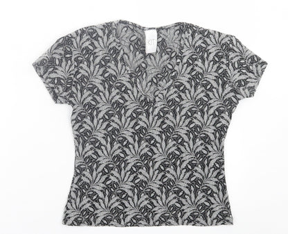 Womens UK Size 12 Kit Black Cropped T-Shirt