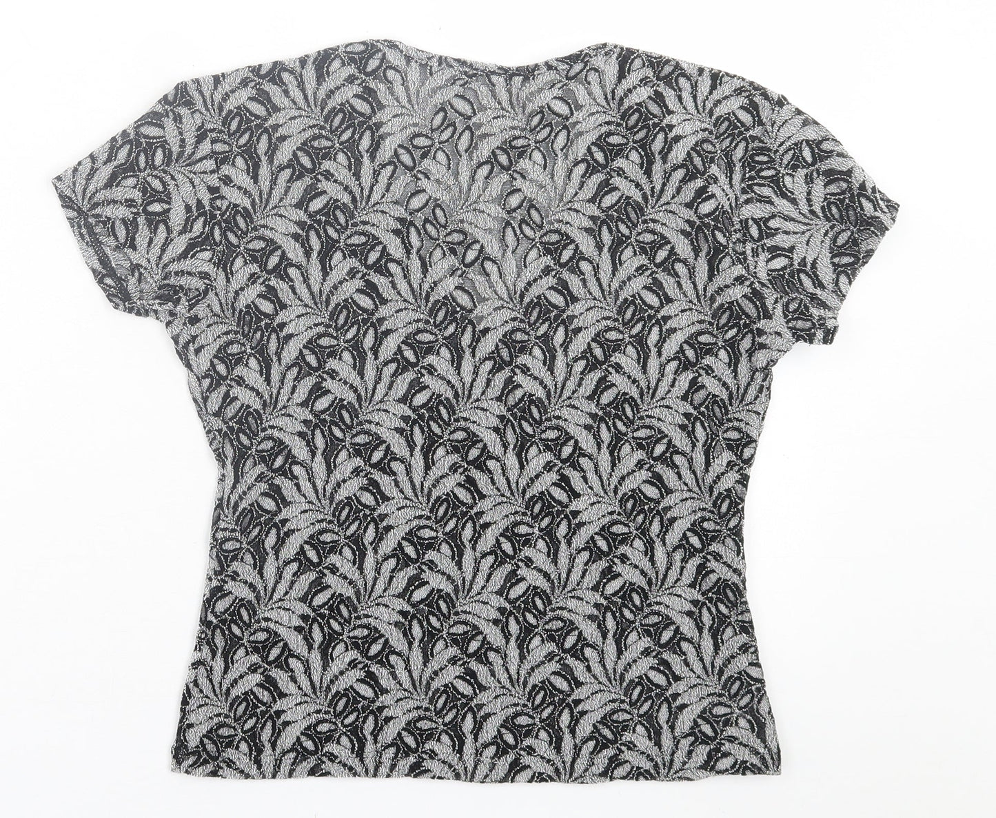 Womens UK Size 12 Kit Black Cropped T-Shirt