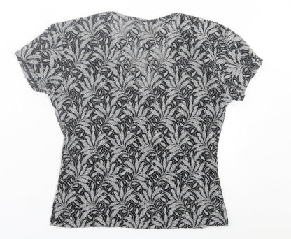 Womens UK Size 12 Kit Black Cropped T-Shirt