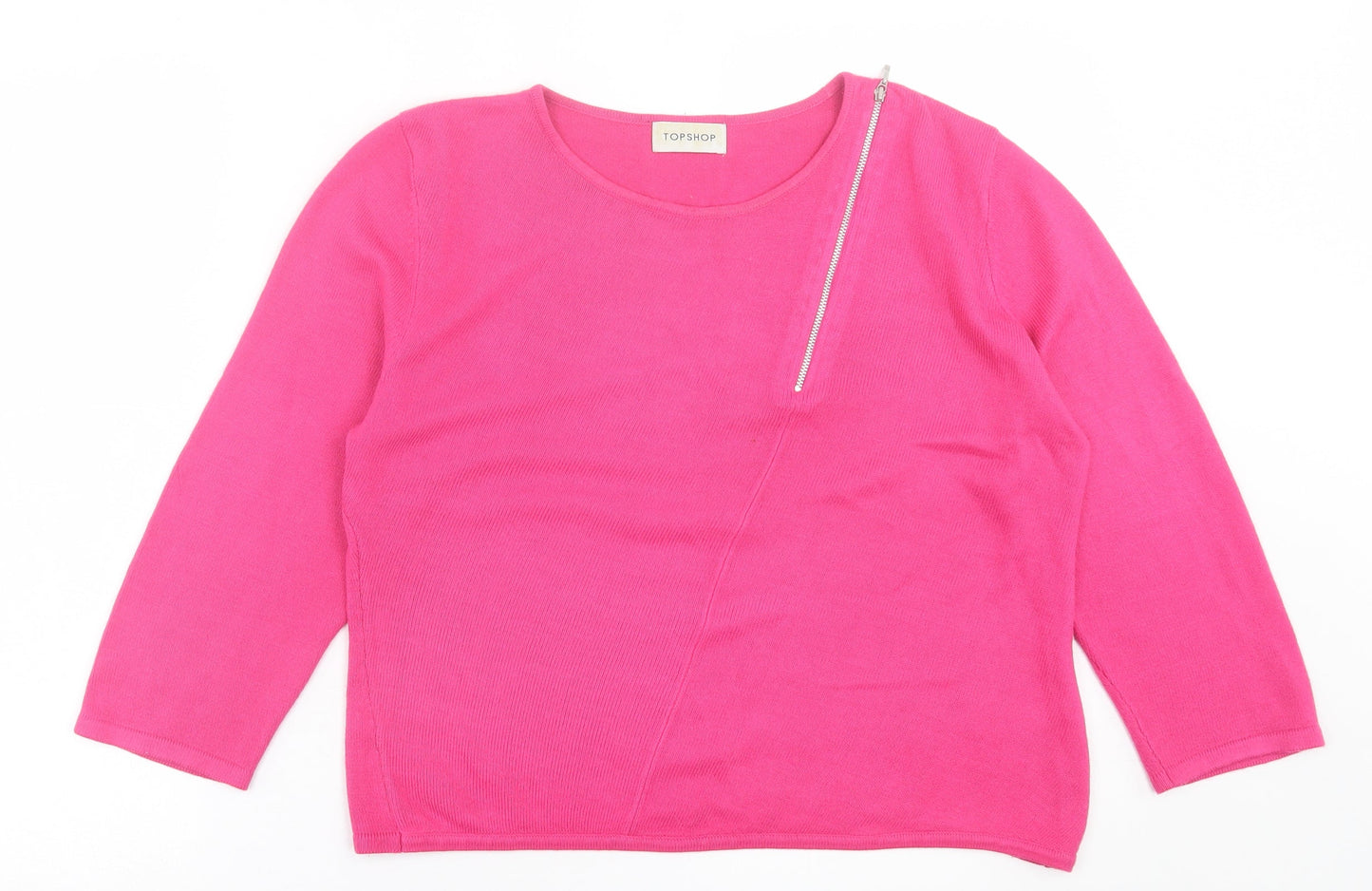 Womens UK Size 14 Topshop Pink Pullover Jumper