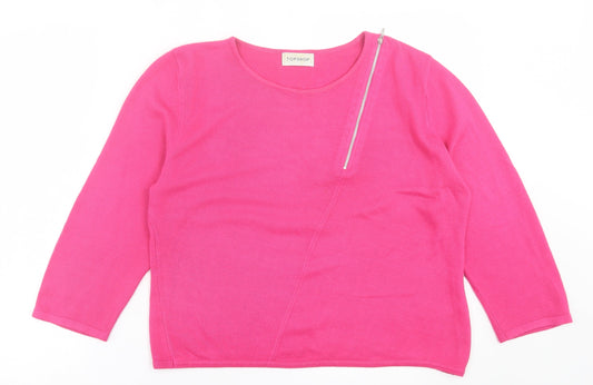 Womens UK Size 14 Topshop Pink Pullover Jumper