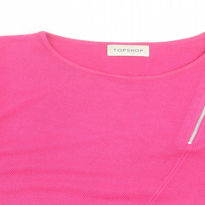 Womens UK Size 14 Topshop Pink Pullover Jumper