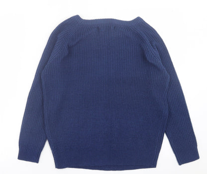 Womens UK Size S TRU Blue Pullover Jumper