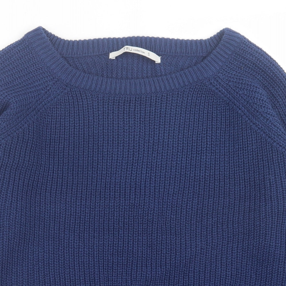 Womens UK Size S TRU Blue Pullover Jumper