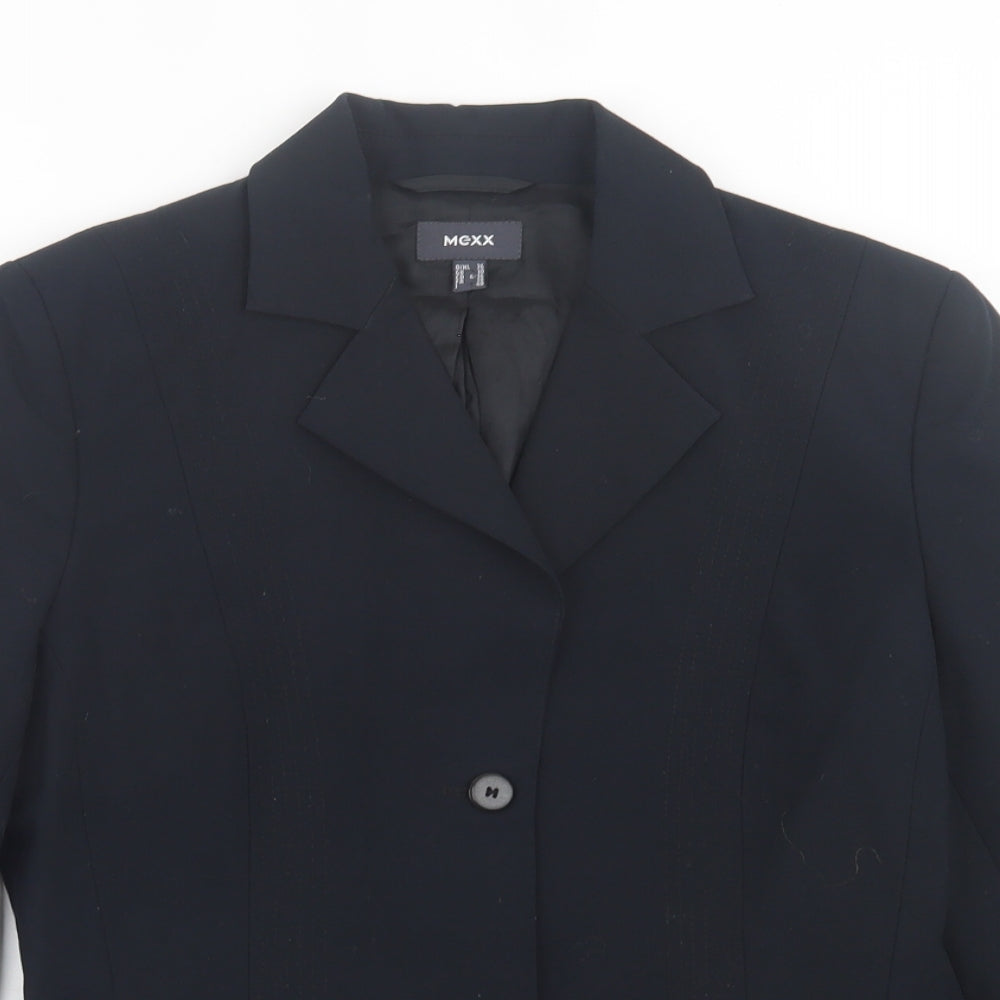 Mexx Womens Blue  Polyester Jacket Suit Jacket Size 10