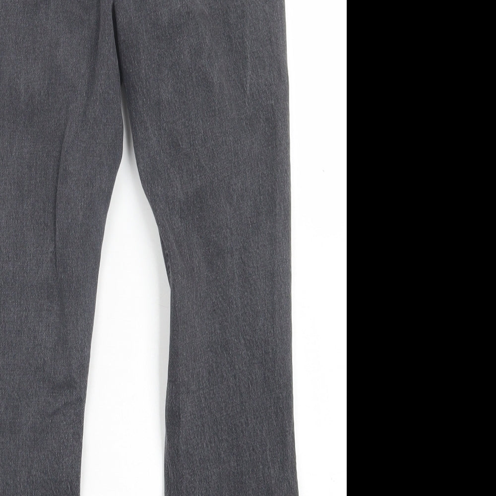 Topshop Womens Black  Cotton Straight Jeans Size 28 in L30 in Regular Button