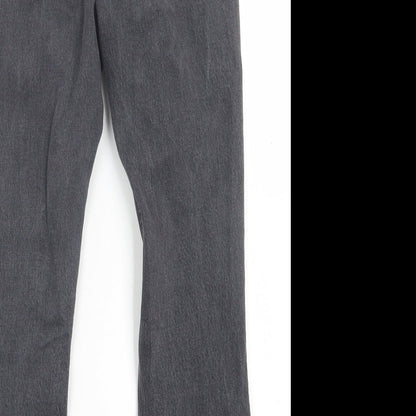 Topshop Womens Black  Cotton Straight Jeans Size 28 in L30 in Regular Button