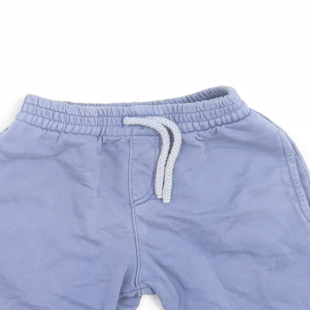 TU Boys Blue  Cotton Cropped Trousers Size 3-6 Months  Tie
