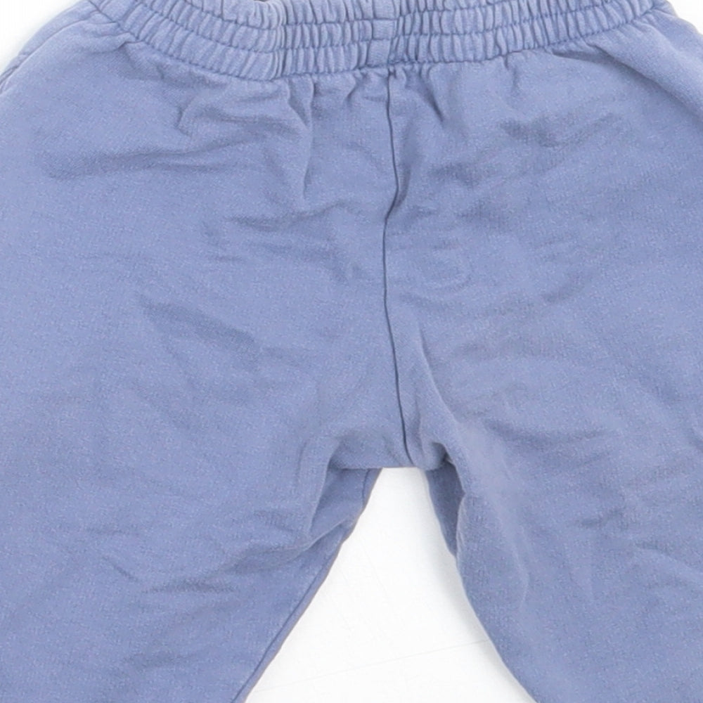 TU Boys Blue  Cotton Cropped Trousers Size 3-6 Months  Tie