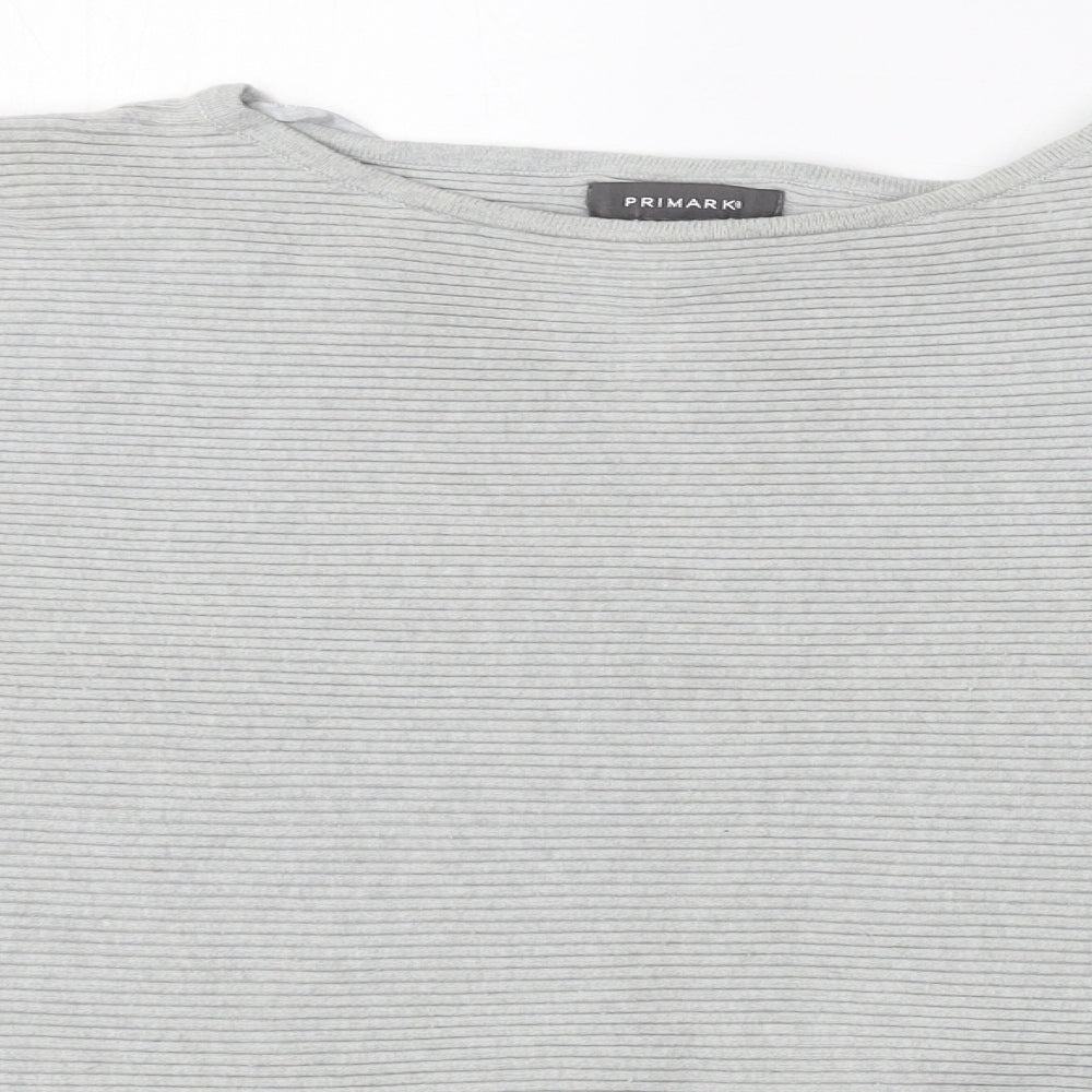 Primark Womens Grey Crew Neck  Viscose Pullover Jumper Size 10