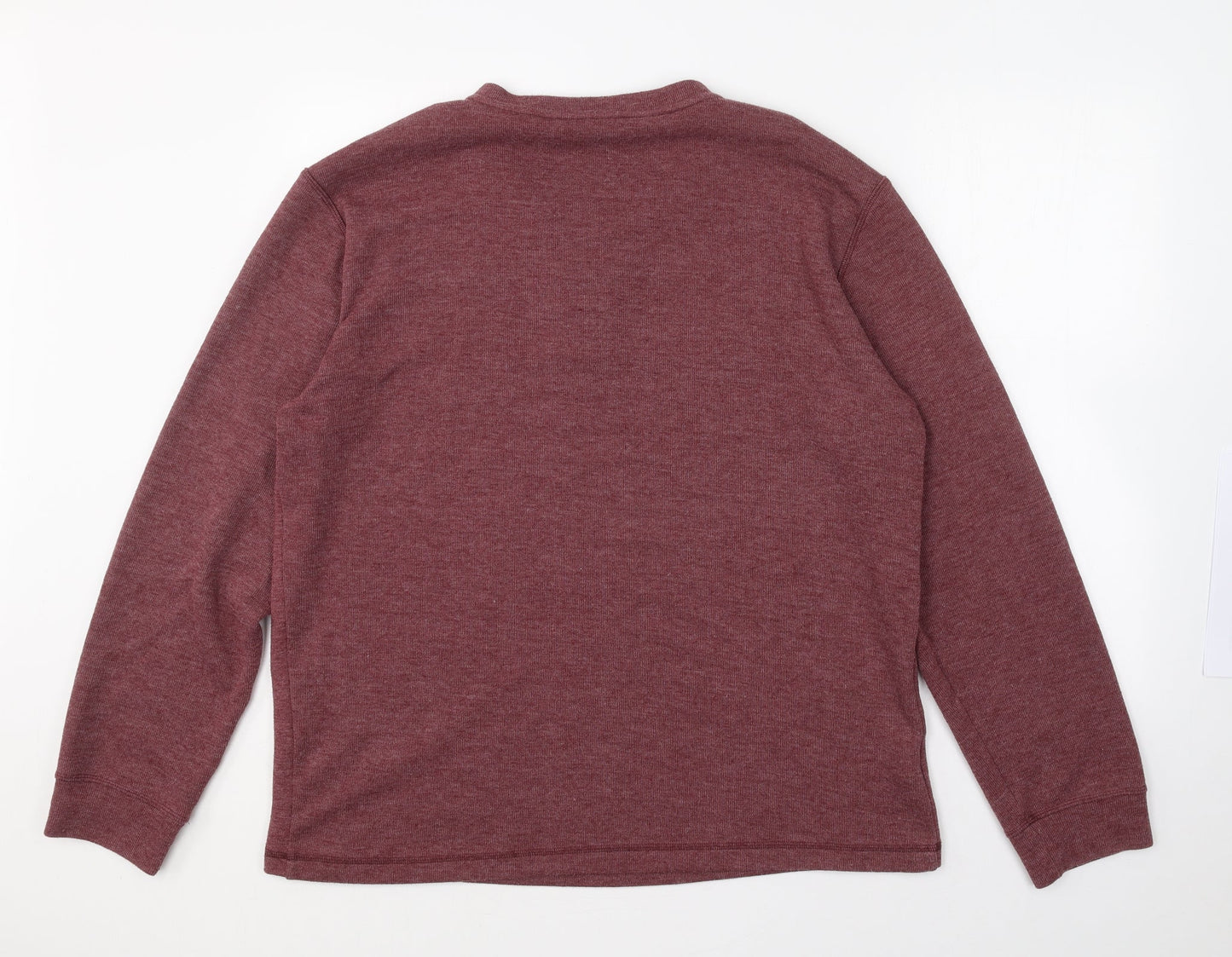 Easy Mens Purple V-Neck  Polyester Pullover Jumper Size 2XL