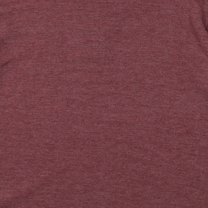 Easy Mens Purple V-Neck  Polyester Pullover Jumper Size 2XL