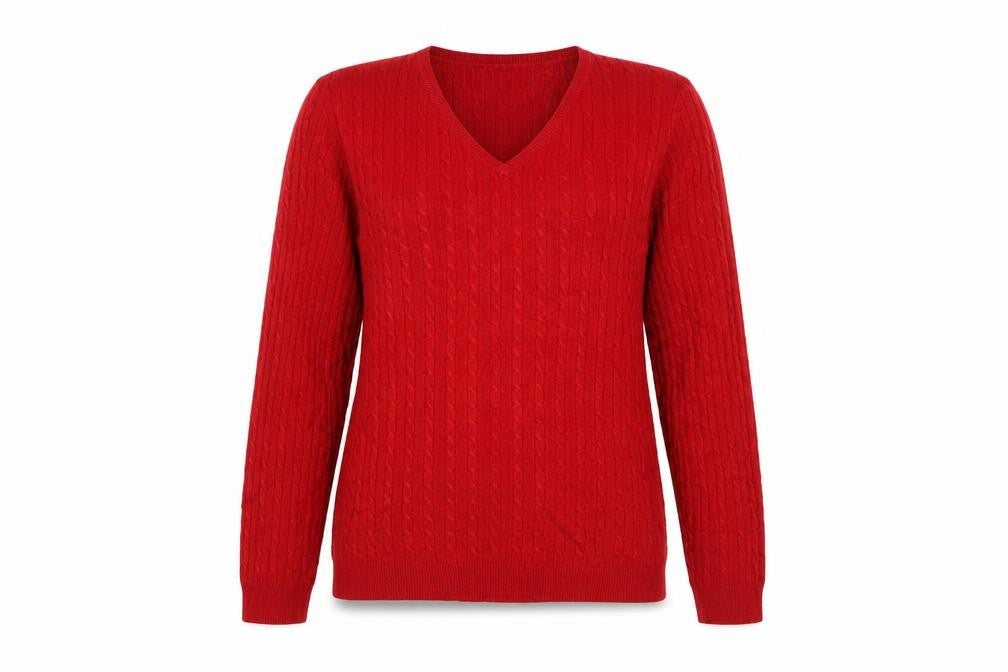 Womens UK Size 12 Love Knitwear Red Pullover Jumper