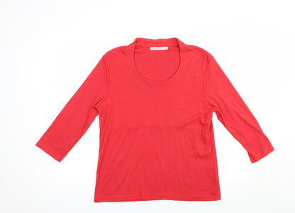 Womens UK Size 18 Emreco Red Basic T-Shirt