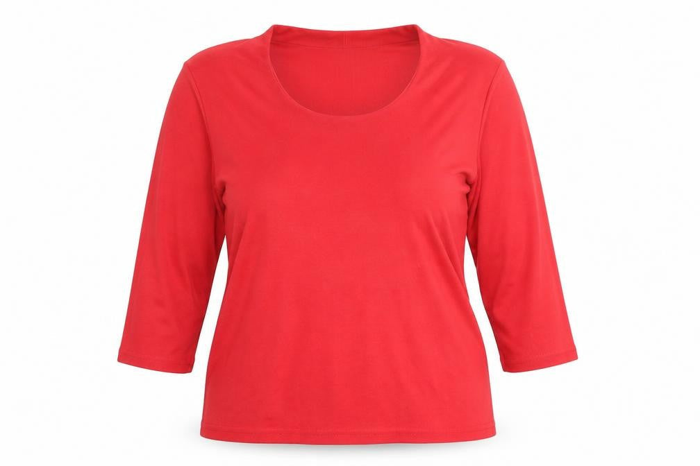 Womens UK Size 18 Emreco Red Basic T-Shirt