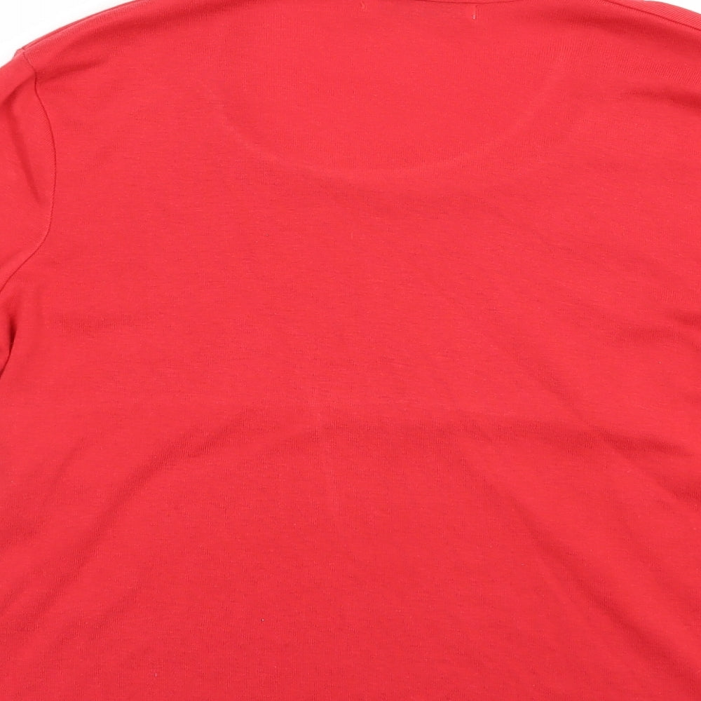 Womens UK Size 18 Emreco Red Basic T-Shirt