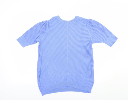 Womens UK Size 14 Marks and Spencer Blue Pullover Jumper