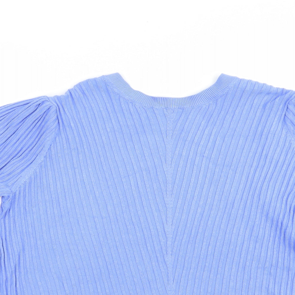 Womens UK Size 14 Marks and Spencer Blue Pullover Jumper