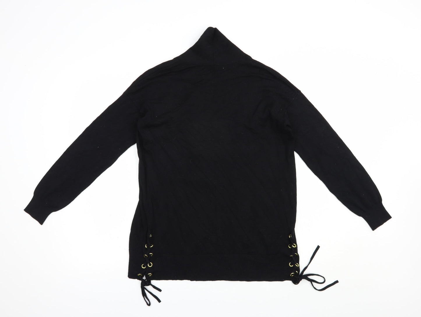 George Womens Black Collared  Viscose Cardigan Jumper Size 8