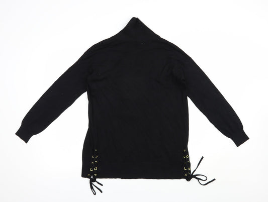 George Womens Black Collared  Viscose Cardigan Jumper Size 8