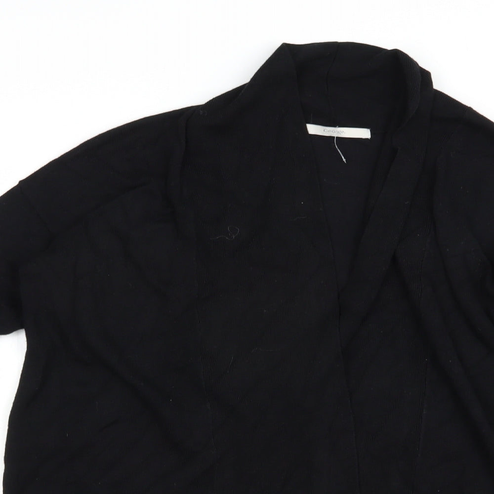 George Womens Black Collared  Viscose Cardigan Jumper Size 8