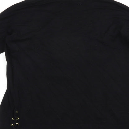 George Womens Black Collared  Viscose Cardigan Jumper Size 8