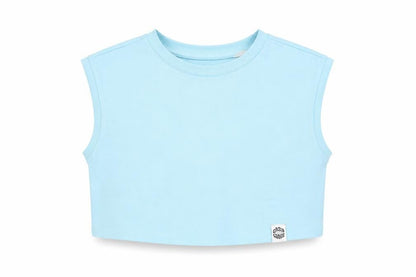 Womens UK Size XS H&M Blue Cropped Blouse