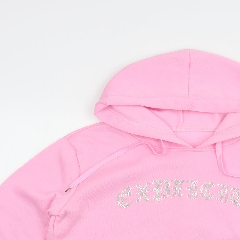 SheIn Womens Pink  Polyester Pullover Hoodie Size M  Pullover