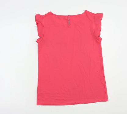 Womens UK Size 8 New Look Pink Basic Blouse