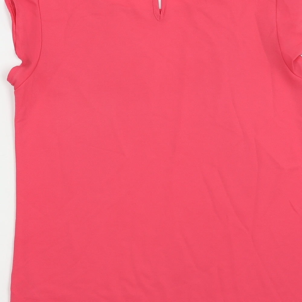 Womens UK Size 8 New Look Pink Basic Blouse