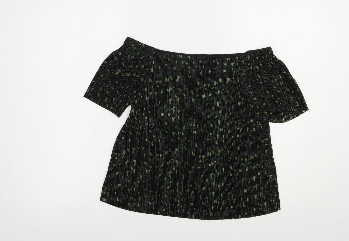 Womens UK Size 8 New Look Green Basic Blouse