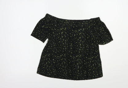 Womens UK Size 8 New Look Green Basic Blouse