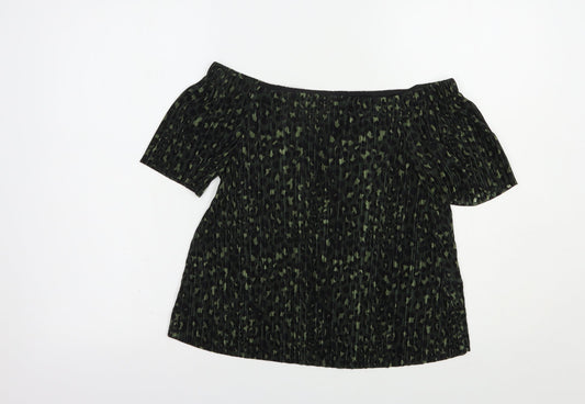 Womens UK Size 8 New Look Green Basic Blouse