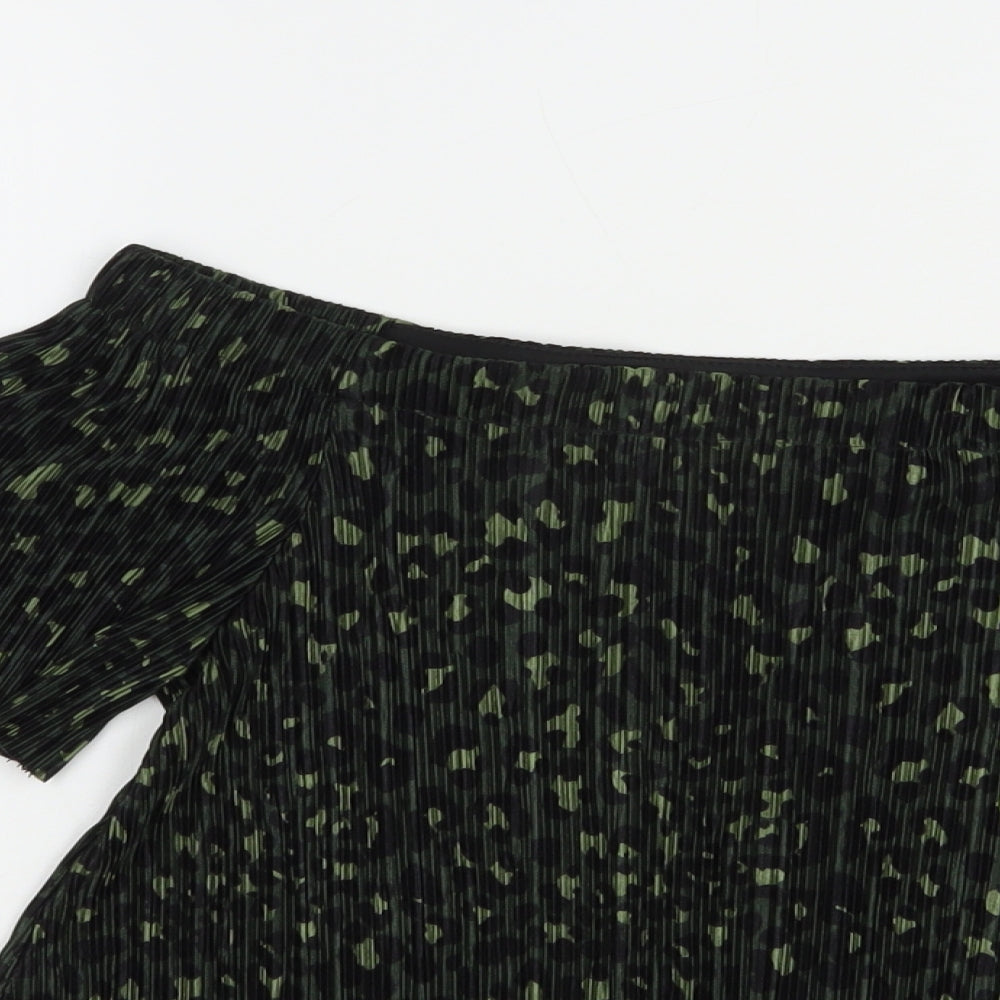 Womens UK Size 8 New Look Green Basic Blouse